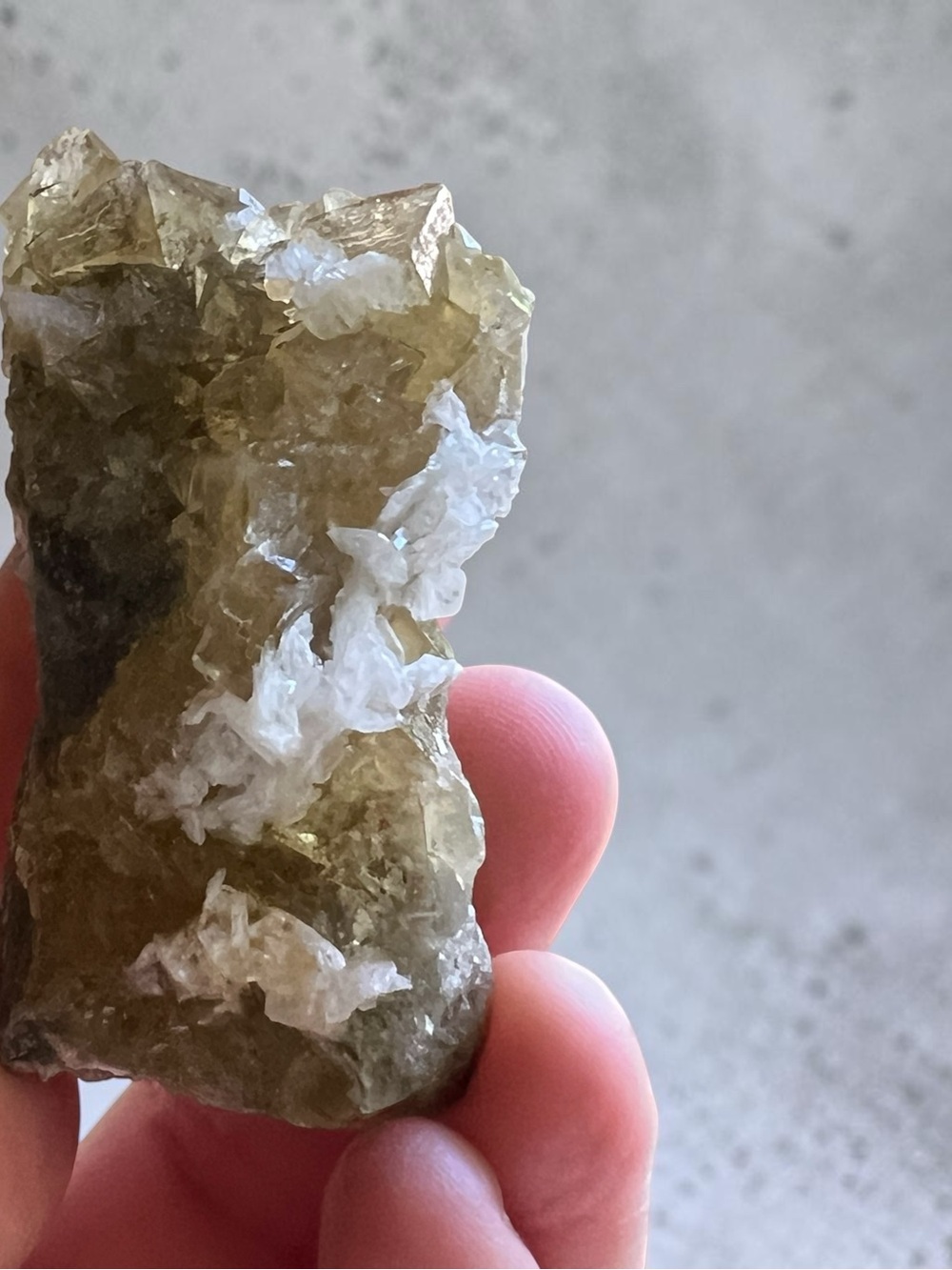 Yellow Fluorite & Calcite Cluster